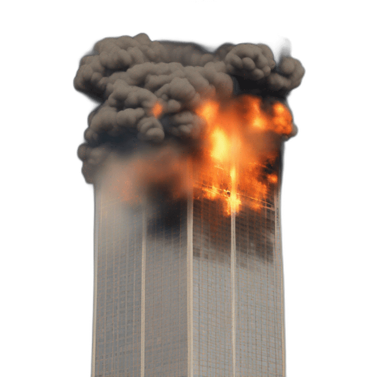 911 twin towers on fire emoji