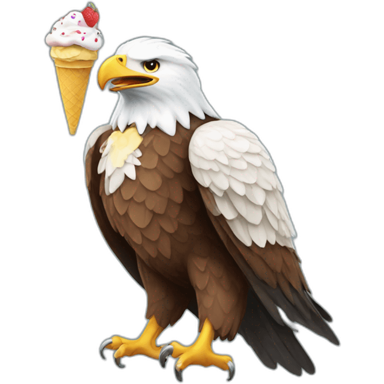 Eagle with icecream emoji