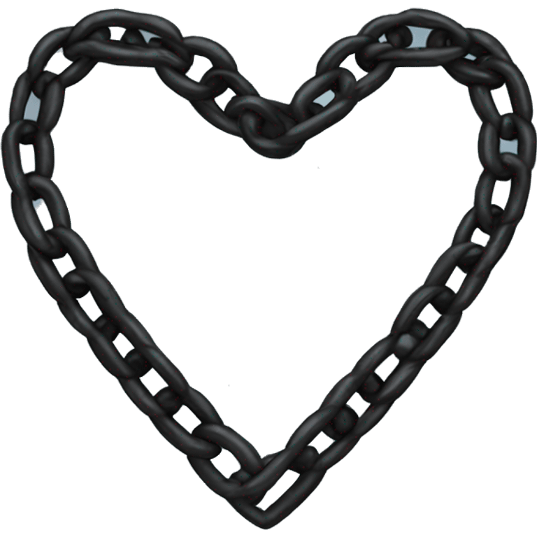 Black chain heart emoji