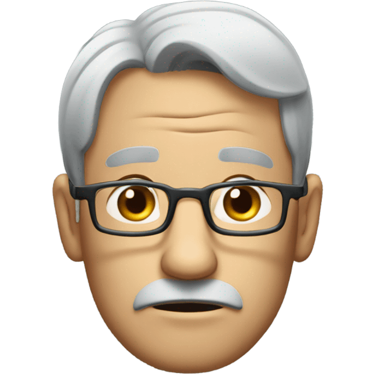 man from Disney up grey hair glasses sad expression on face big nose emoji