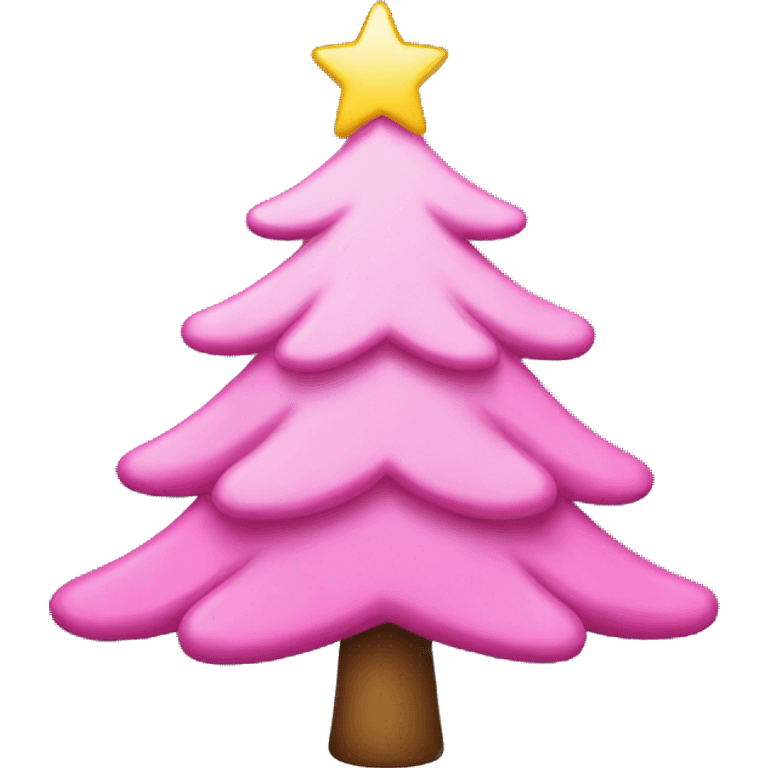 Pink christmas tree emoji