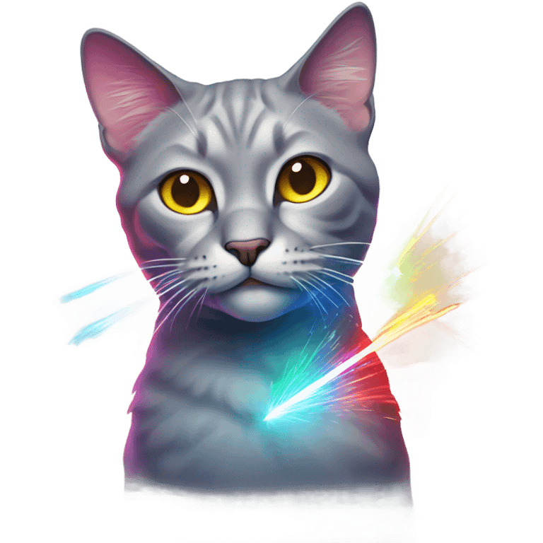 Laser cat emoji