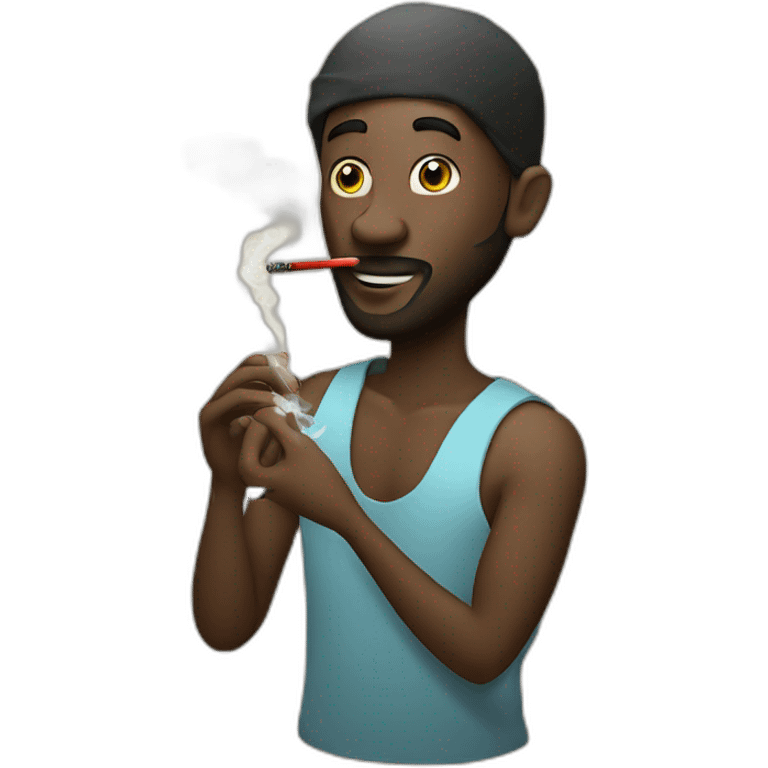 A blon man smoking shisha emoji