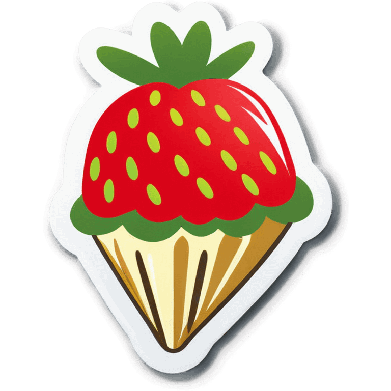 Strawberry with a toothpick  emoji