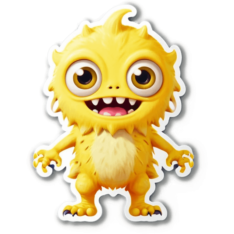 kind funny yellow baby monster emoji