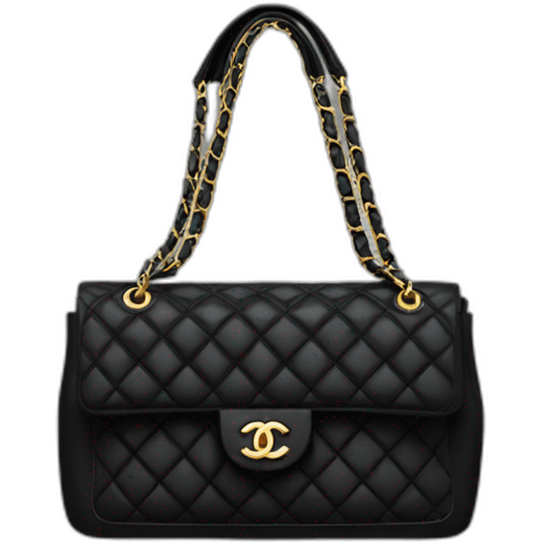 Chanel handbag black emoji