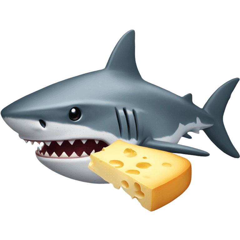 Shark eating cheese  emoji