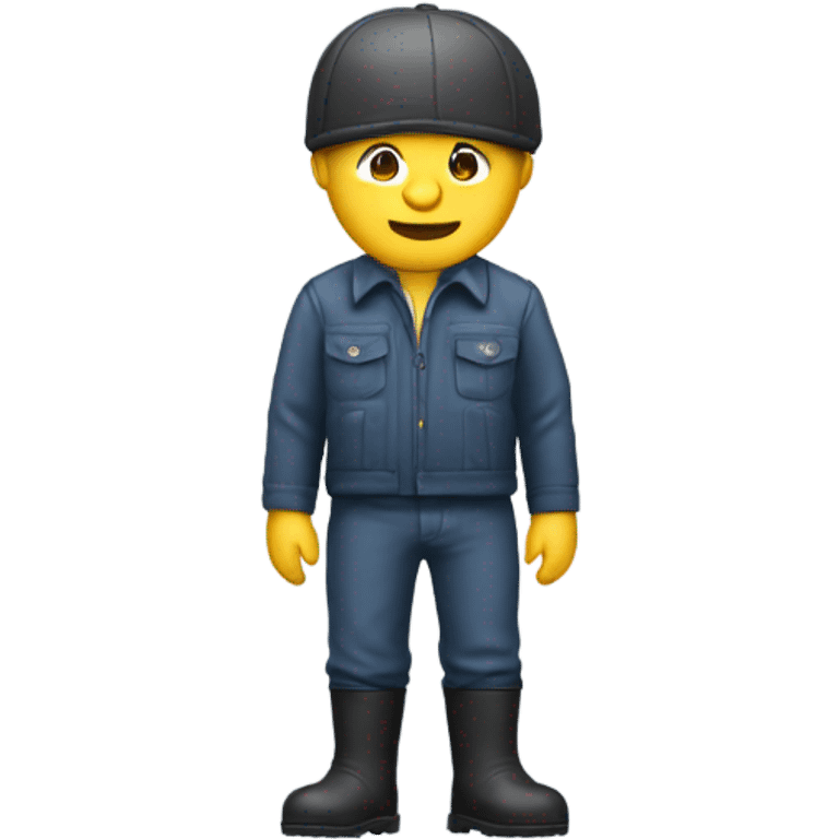 Man with rubber boot on his head  emoji