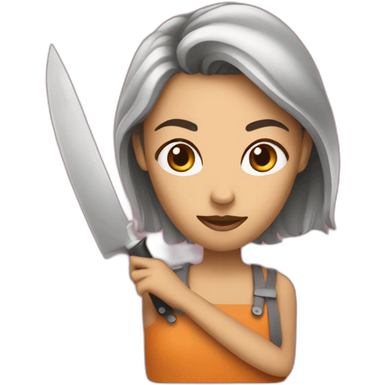 femme avec couteau emoji