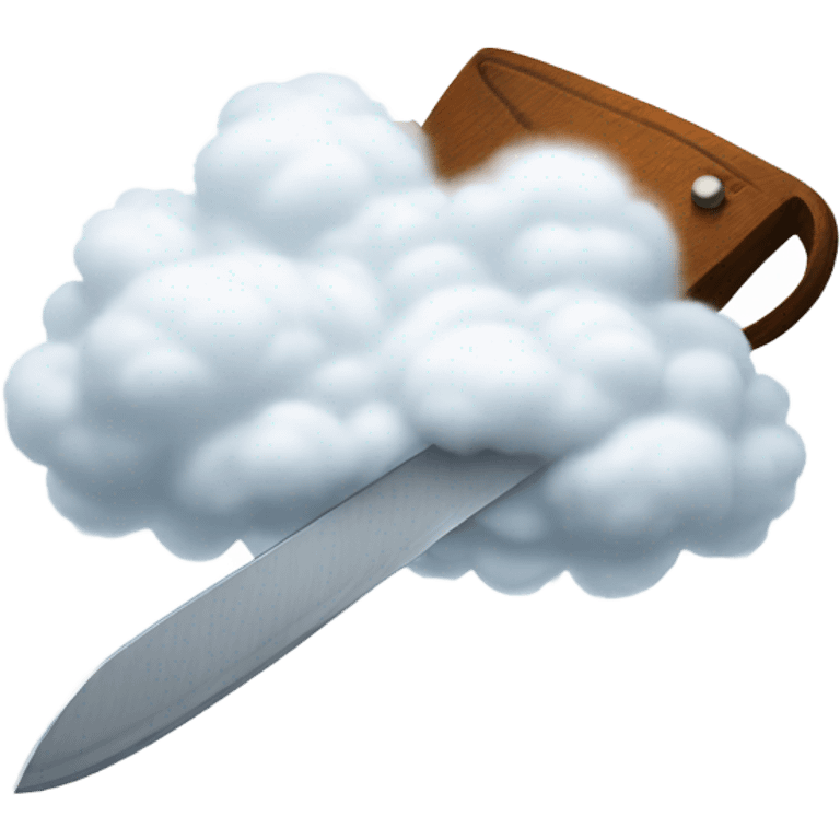 Knife inside a cloud  emoji