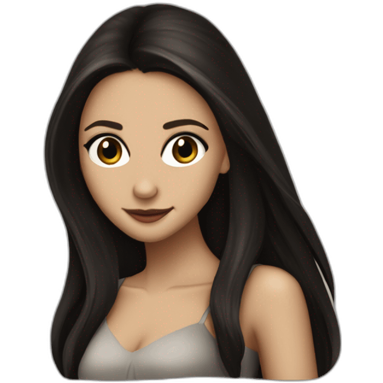 Elena gilbert vampire diares with  long hair by Nina dobrev emoji