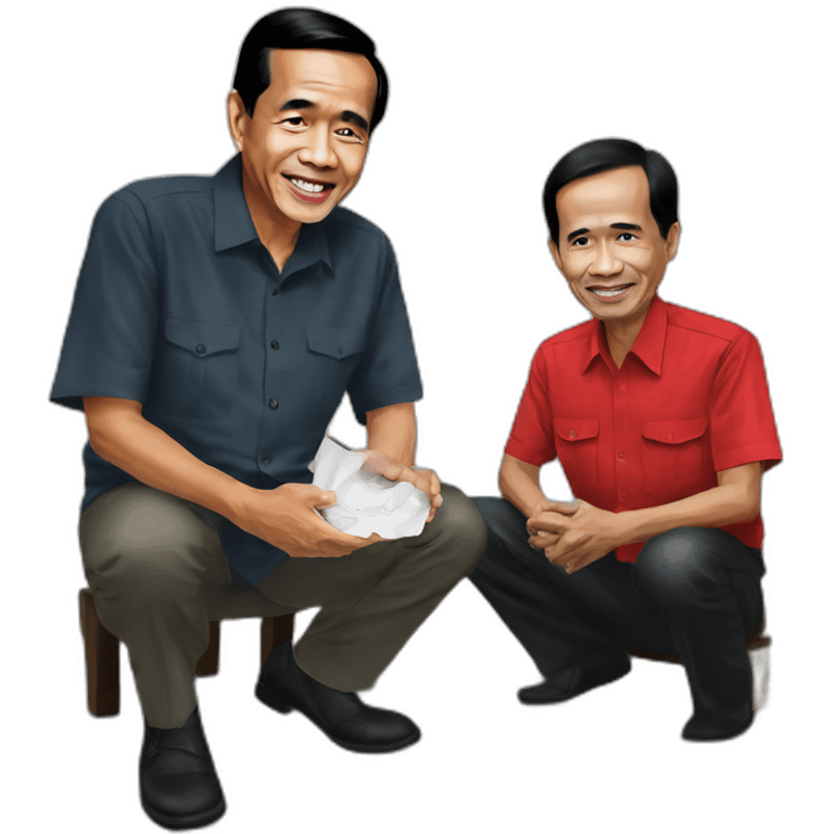 Jokowi says helo to the poor emoji