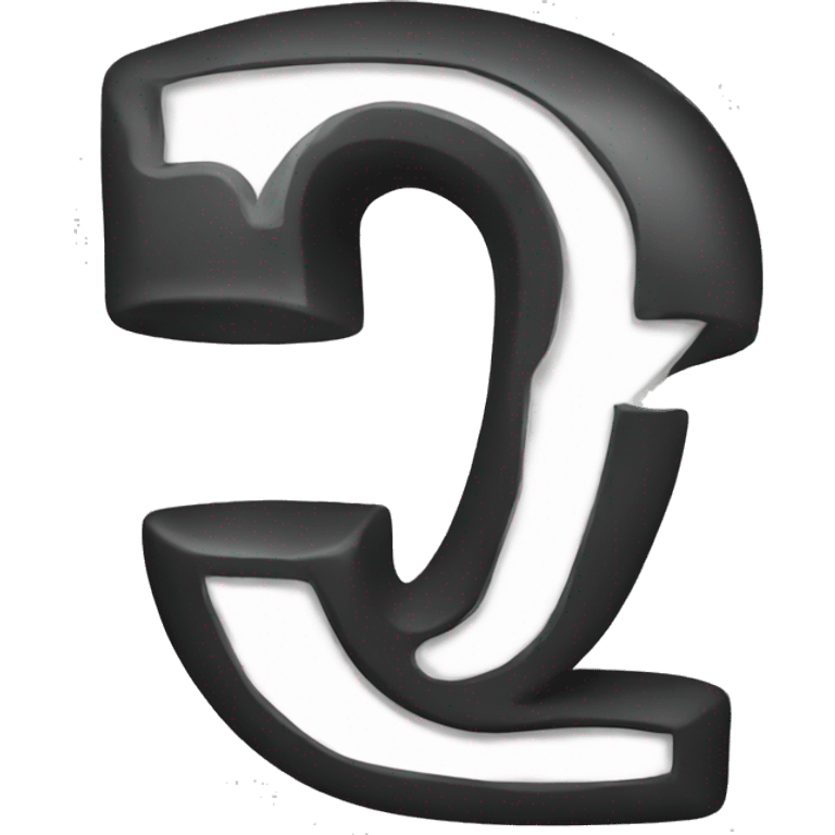 Letter D black emoji