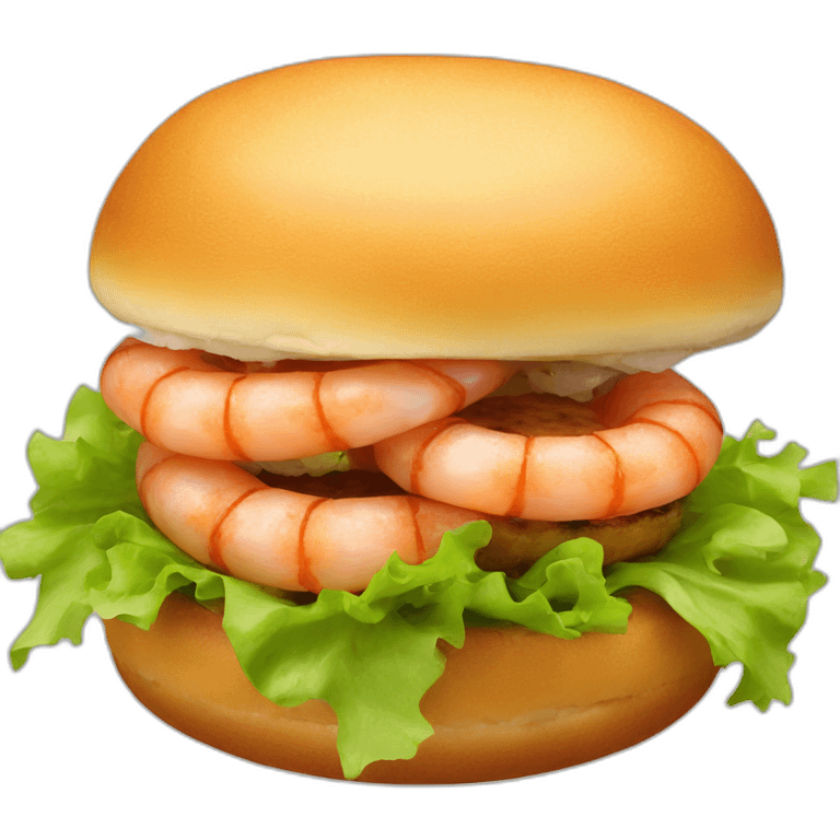 prawn burger emoji