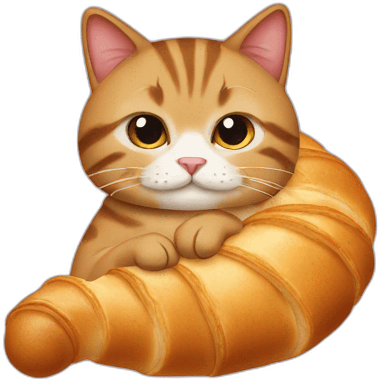 cat as croissant emoji