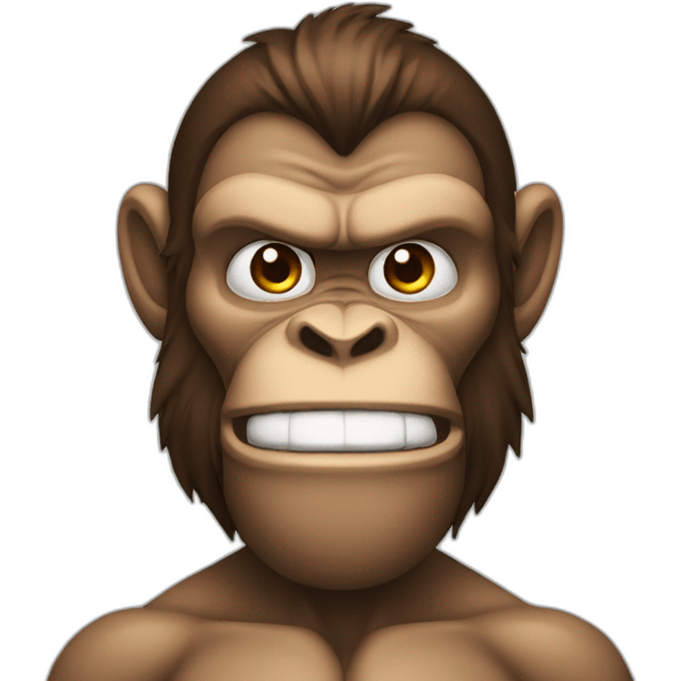 Muscular monkey emoji