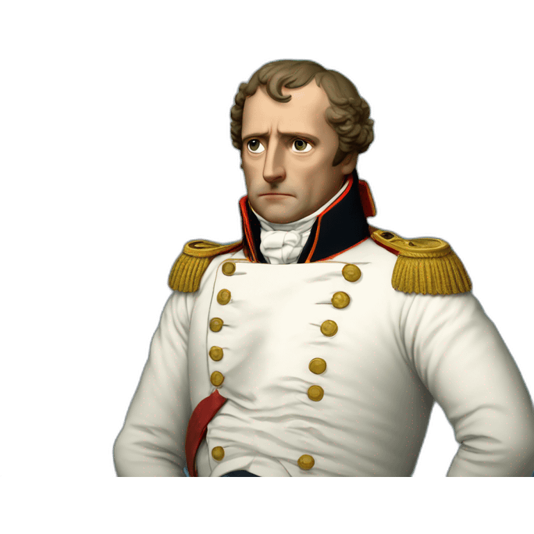 Napoleon standing infront of the ocean emoji