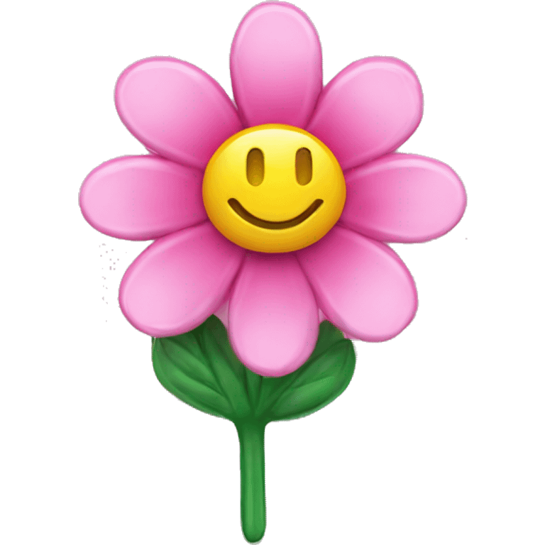 Pink flower hair clip emoji