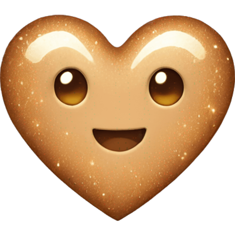 Light brown heart with sparkles  emoji