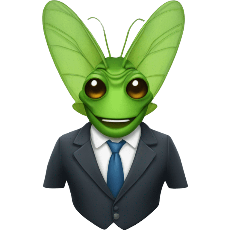 grasshopper in a suit  emoji