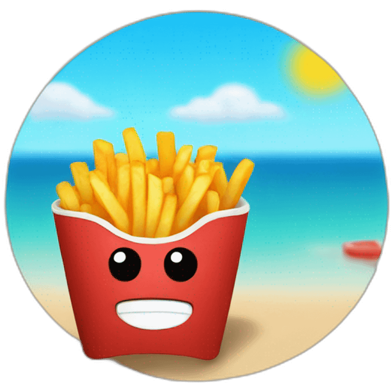 Fries on the beach emoji