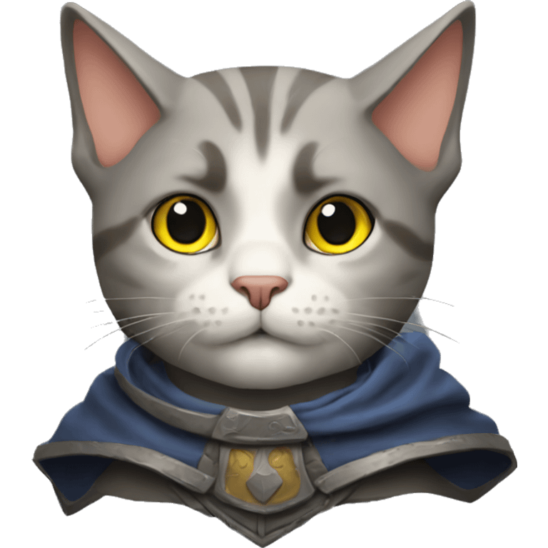 cat medieval problem solver with cape emoji