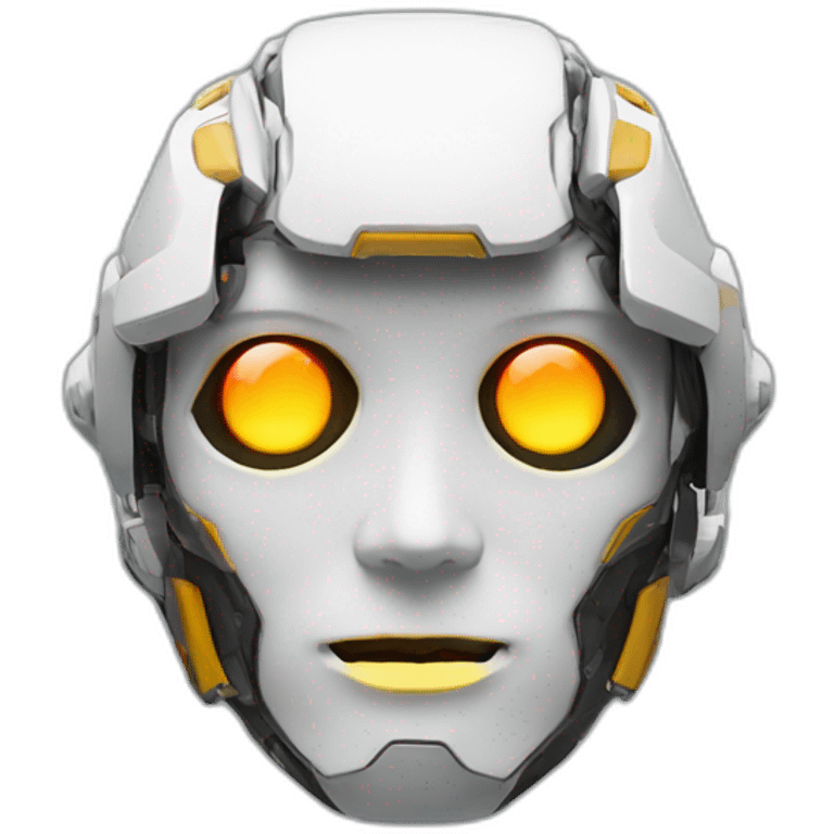 japan mecha face 3d glow eyes emoji