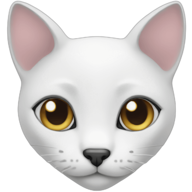 White gato heart emoji