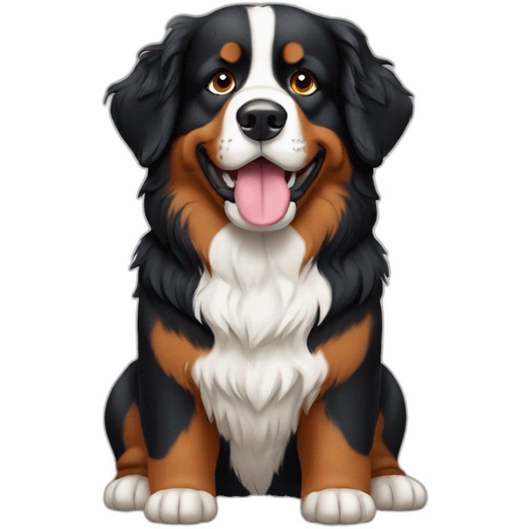 Bernese Mountain Dog Head emoji