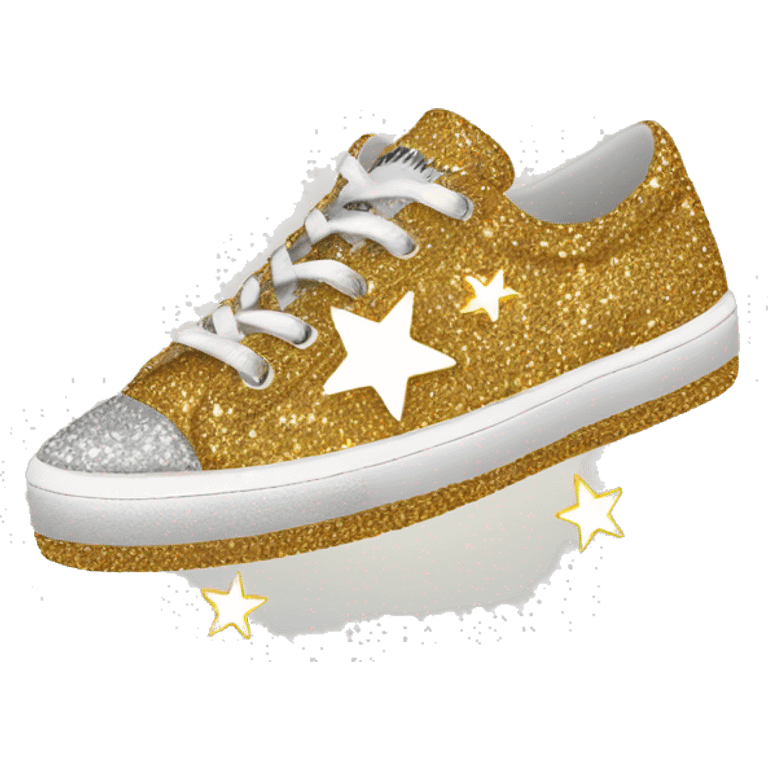 golden goose sneaker glitter emoji