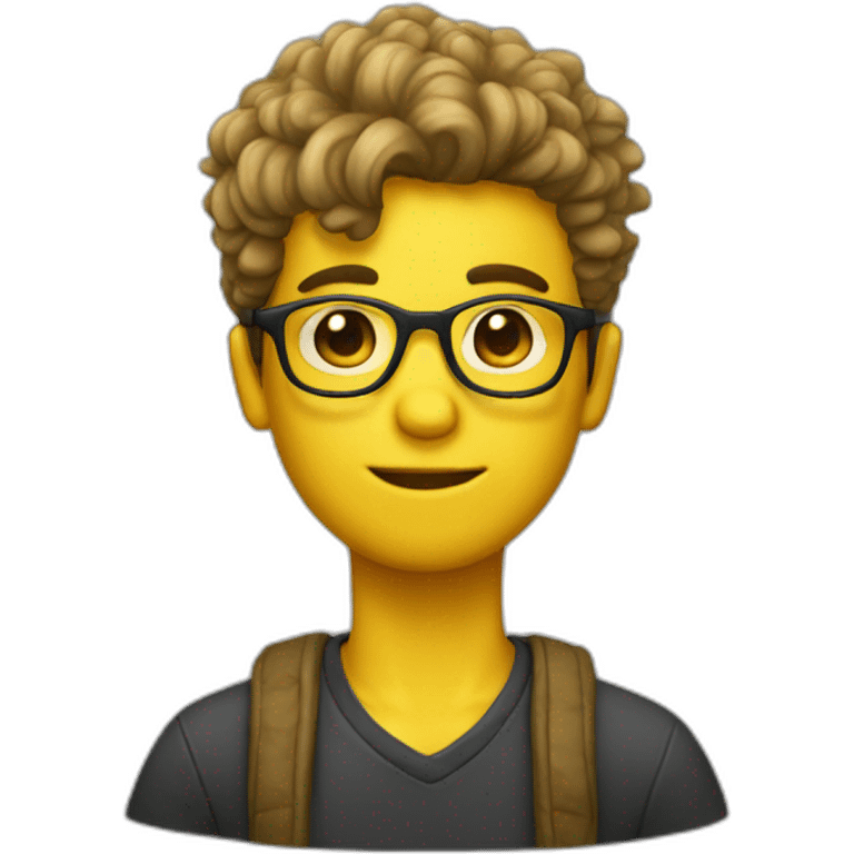 mashroomhair yellowboy with glasses emoji