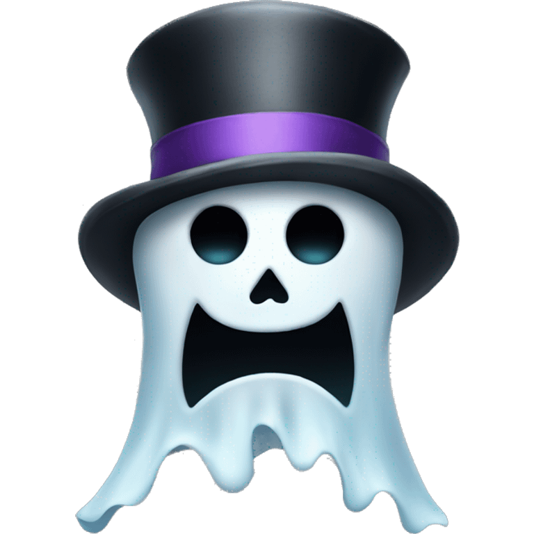 Ghost with a tophat  emoji