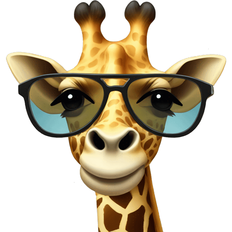  Giraffe with sunglasses emoji