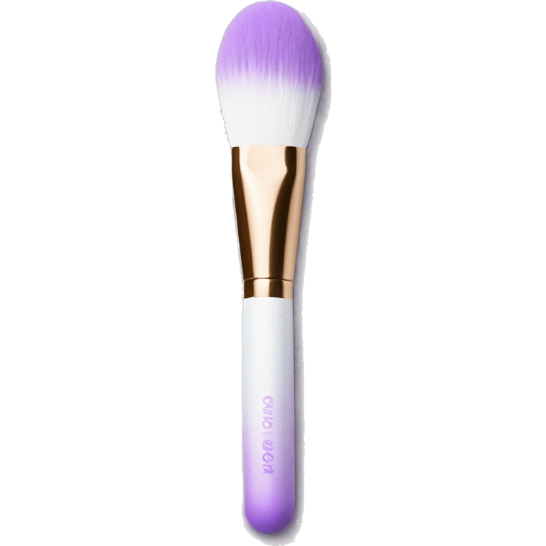 Skinny White to light purple metallic ombré makeup brush  emoji