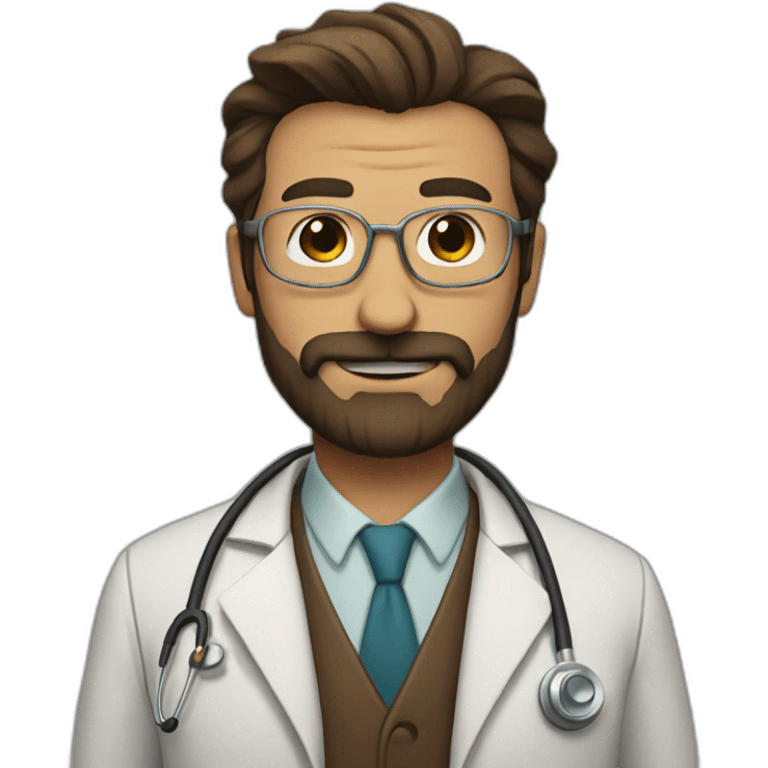 the doctor with the brown beard emoji