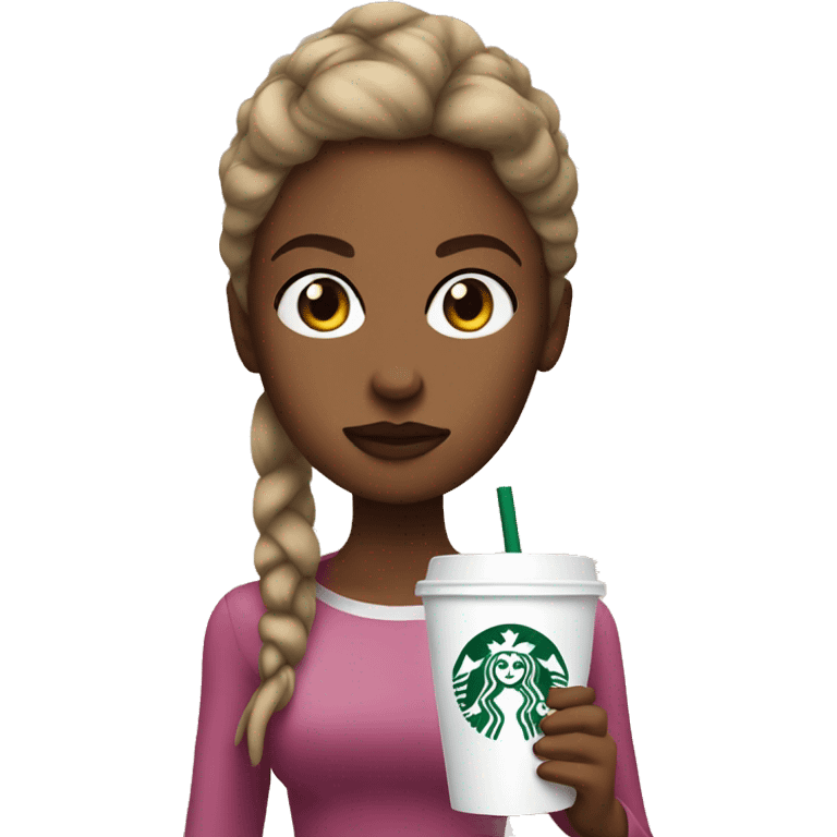 Mean Girl with starbucks cup emoji