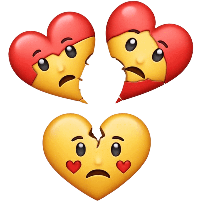 Broke emoji love emoji