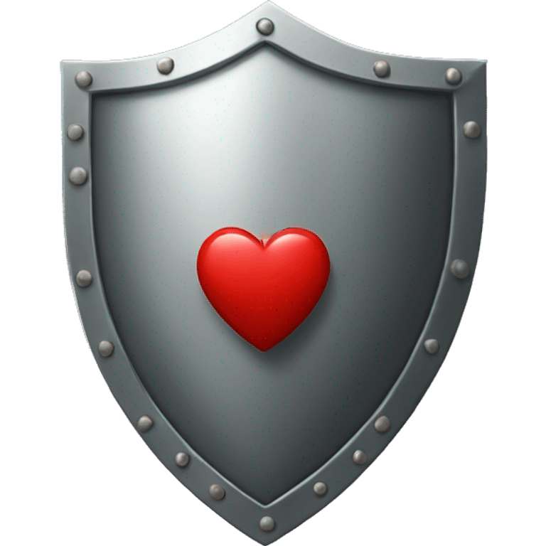 Shield with a heart on it emoji