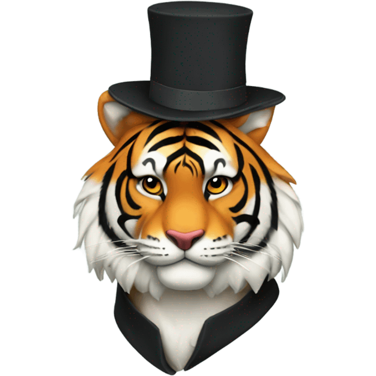 Tiger new years hat emoji