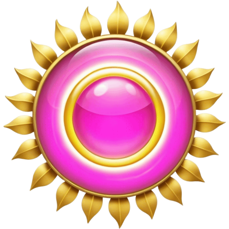 Solar aura pink gold emoji