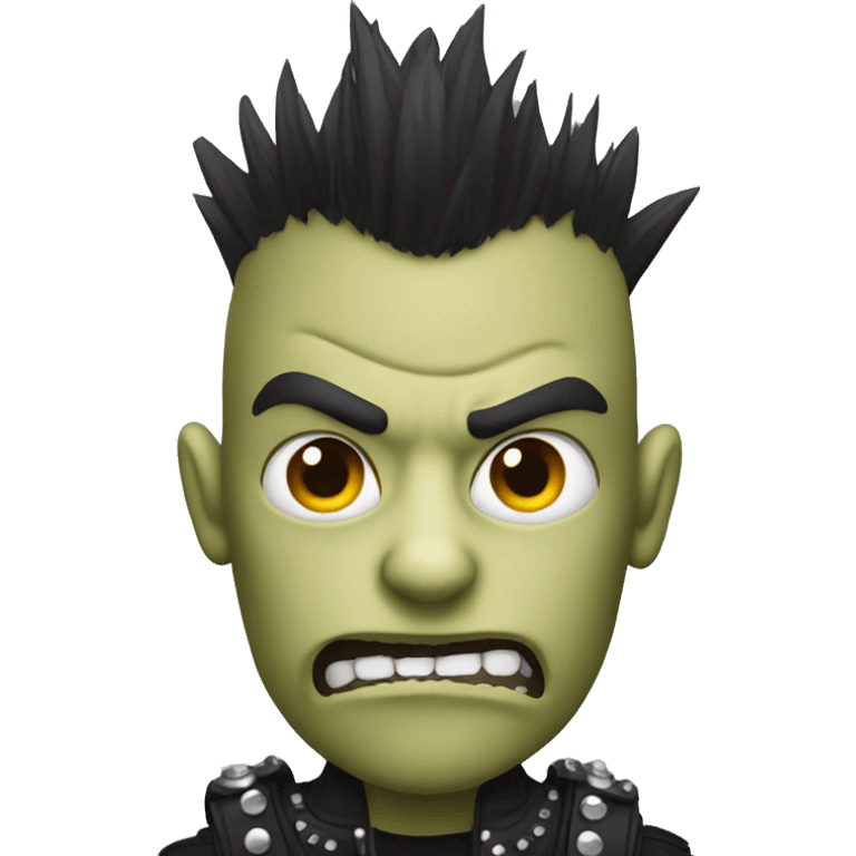 scary punk guy with mohawk emoji