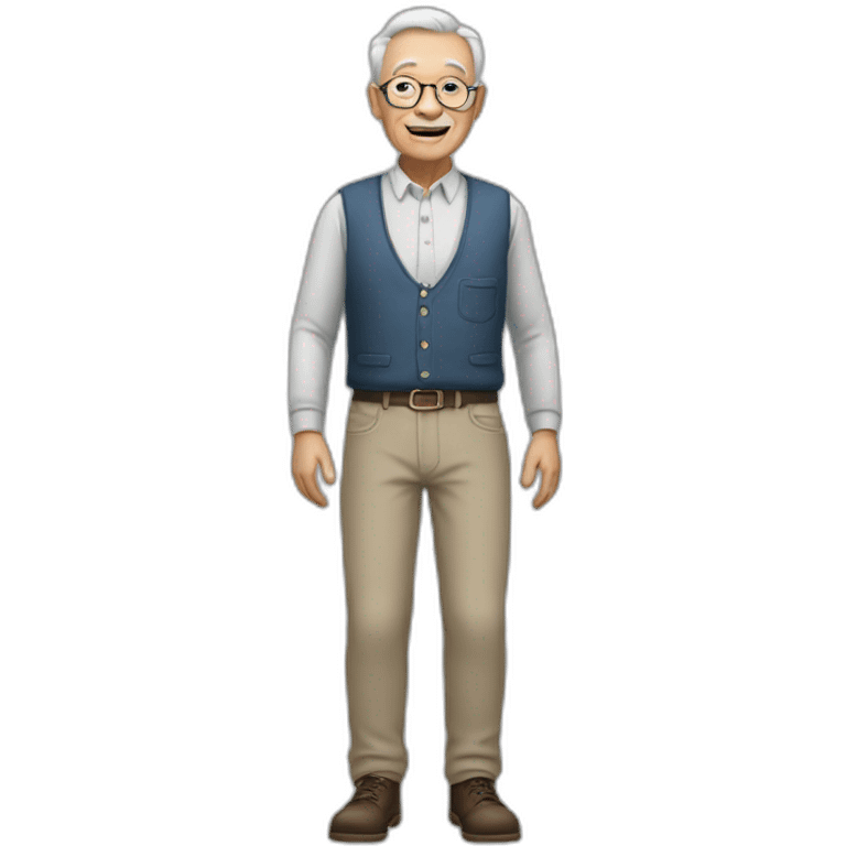 grandfather in trousers emoji