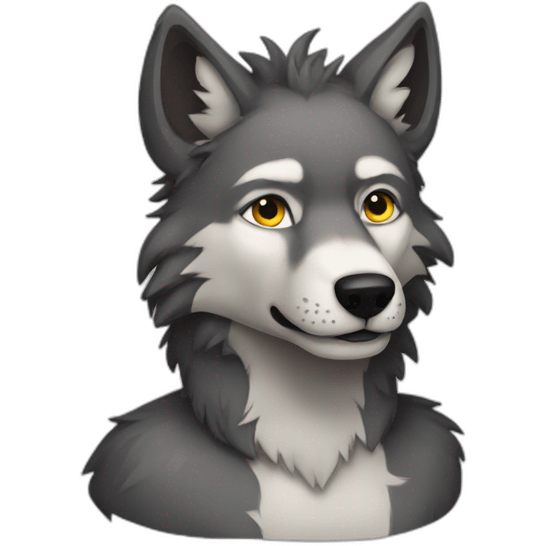 Wolf furry emoji