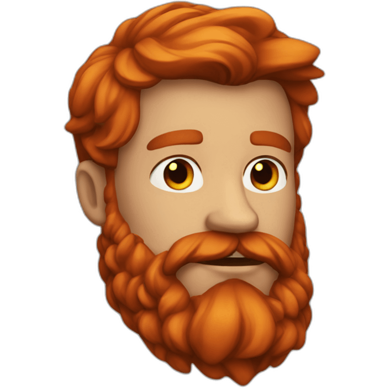 Red beard man strong emoji