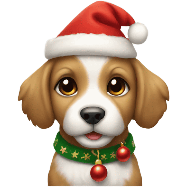 Christmas puppy emoji