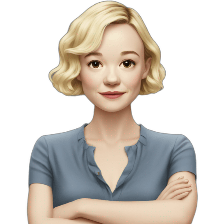 Carey Mulligan head only no neck emoji