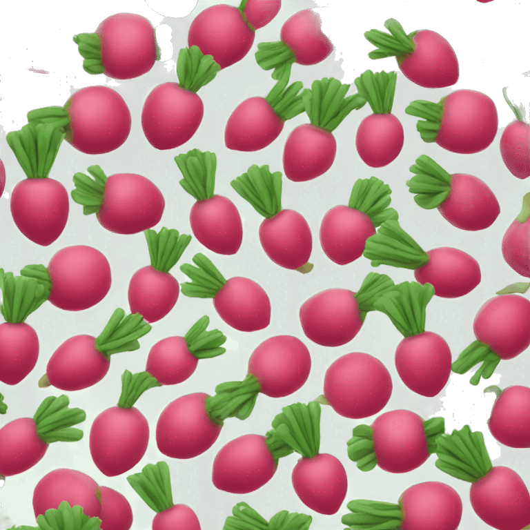 radish with different pattern emoji