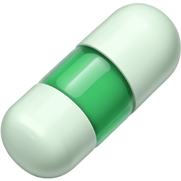 a green and white pill capsule emoji