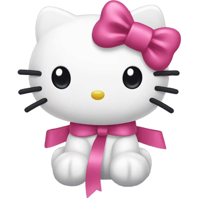 hello kitty with ribbon emoji