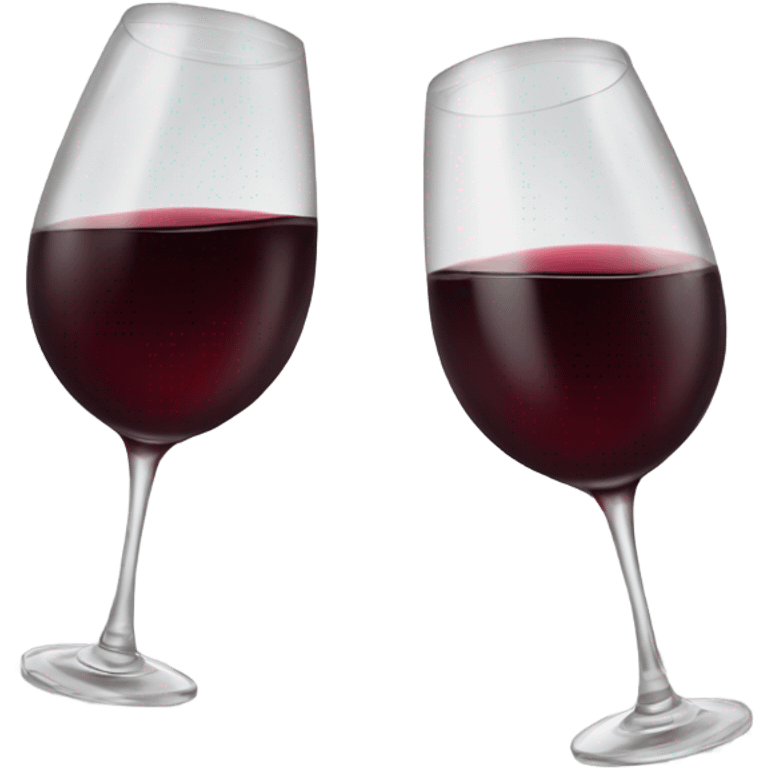 Two glasses of red wine cheersing emoji